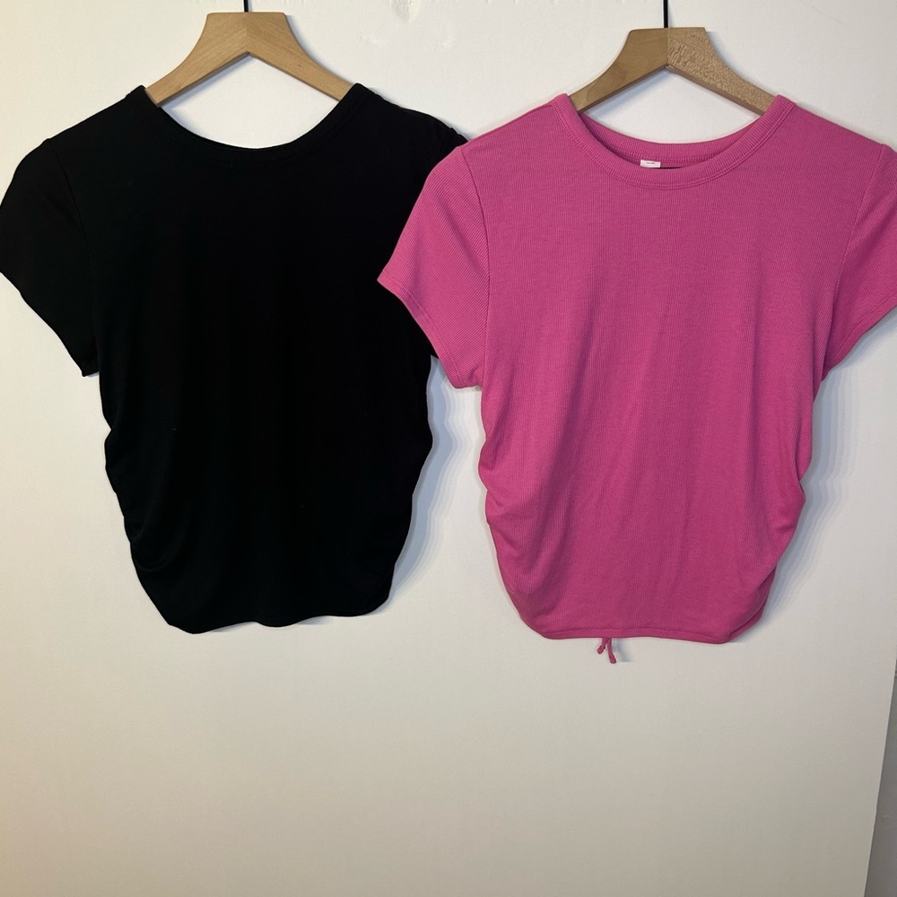 Old Navy Black and Pink Short Sleeve Tees